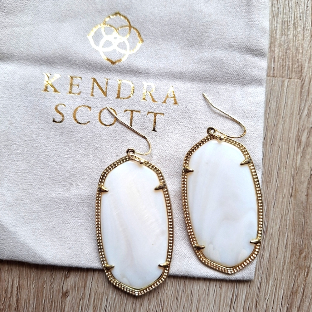 Kendra Scott white "danielle" earrings